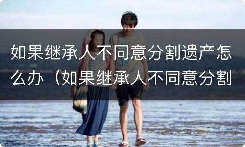 如果继承人不同意分割遗产怎么办（如果继承人不同意分割遗产怎么办呢）