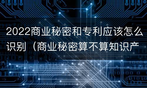 2022商业秘密和专利应该怎么识别（商业秘密算不算知识产权）