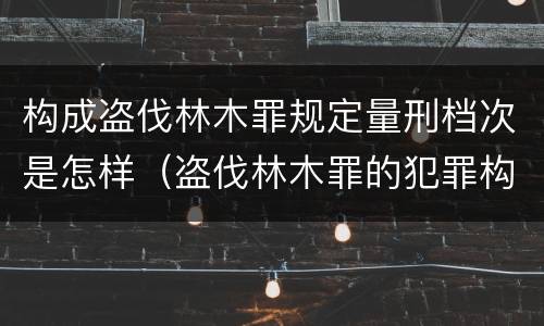 构成盗伐林木罪规定量刑档次是怎样（盗伐林木罪的犯罪构成）