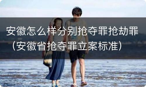 安徽怎么样分别抢夺罪抢劫罪（安徽省抢夺罪立案标准）