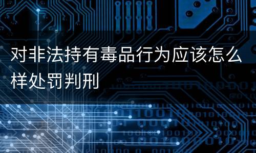 对非法持有毒品行为应该怎么样处罚判刑