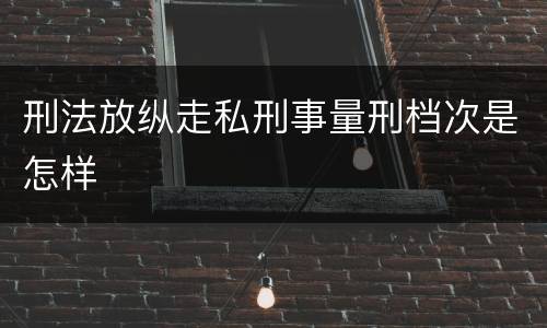 刑法放纵走私刑事量刑档次是怎样
