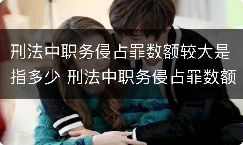 刑法中职务侵占罪数额较大是指多少 刑法中职务侵占罪数额较大是指多少条