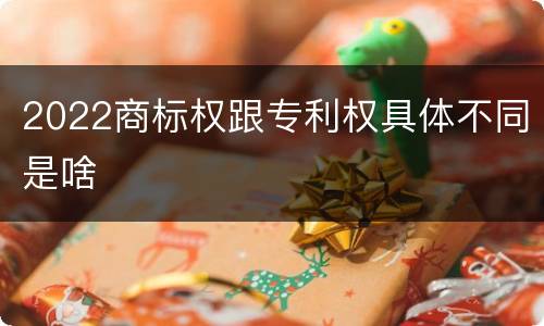 2022商标权跟专利权具体不同是啥