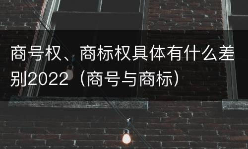 商号权、商标权具体有什么差别2022（商号与商标）