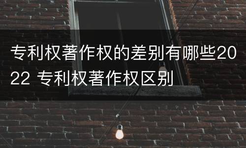 专利权著作权的差别有哪些2022 专利权著作权区别