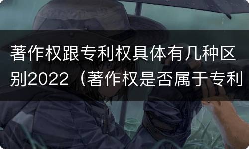 著作权跟专利权具体有几种区别2022（著作权是否属于专利）