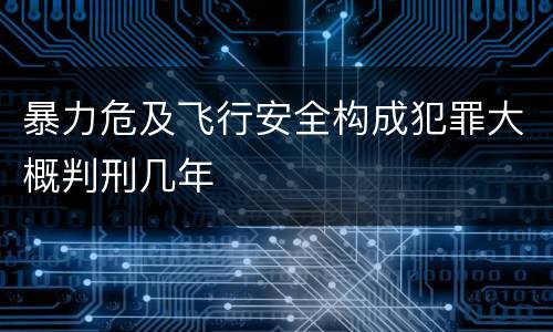 暴力危及飞行安全构成犯罪大概判刑几年