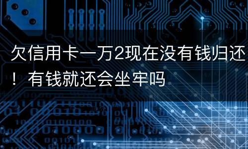 欠信用卡一万2现在没有钱归还！有钱就还会坐牢吗
