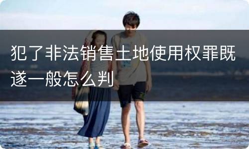 犯了非法销售土地使用权罪既遂一般怎么判