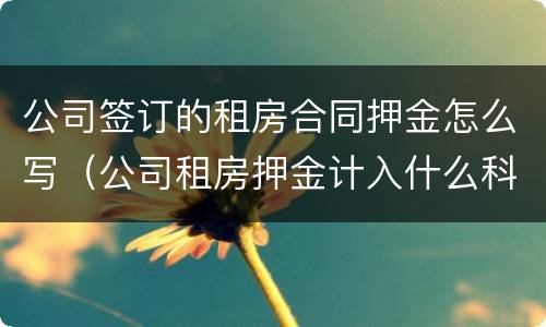 公司签订的租房合同押金怎么写（公司租房押金计入什么科目）