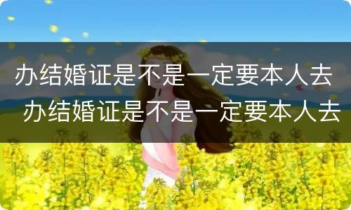 办结婚证是不是一定要本人去 办结婚证是不是一定要本人去办理