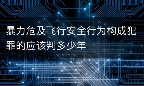 暴力危及飞行安全行为构成犯罪的应该判多少年