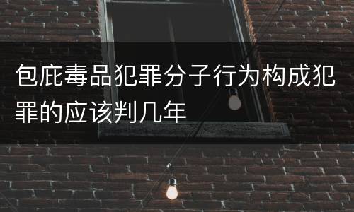 包庇毒品犯罪分子行为构成犯罪的应该判几年