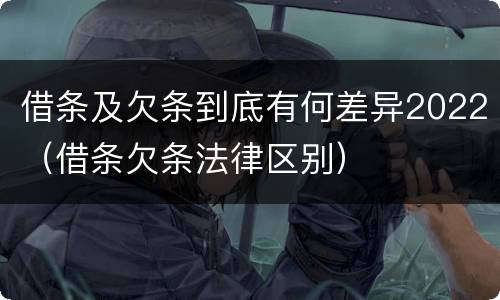 借条及欠条到底有何差异2022（借条欠条法律区别）