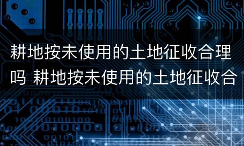 耕地按未使用的土地征收合理吗 耕地按未使用的土地征收合理吗对吗