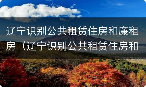 辽宁识别公共租赁住房和廉租房（辽宁识别公共租赁住房和廉租房的条件）