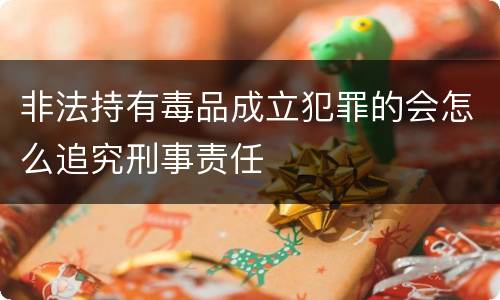 非法持有毒品成立犯罪的会怎么追究刑事责任