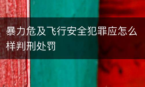暴力危及飞行安全犯罪应怎么样判刑处罚