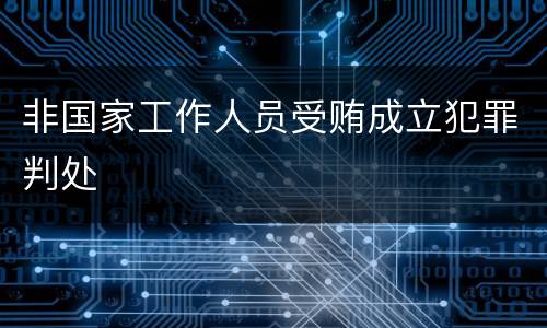 非国家工作人员受贿成立犯罪判处