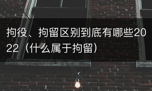 拘役、拘留区别到底有哪些2022（什么属于拘留）