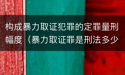 构成暴力取证犯罪的定罪量刑幅度（暴力取证罪是刑法多少条）