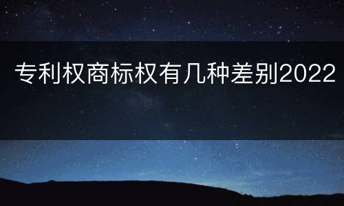 专利权商标权有几种差别2022