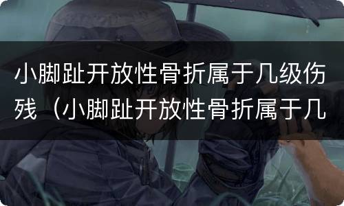小脚趾开放性骨折属于几级伤残（小脚趾开放性骨折属于几级伤残啊）