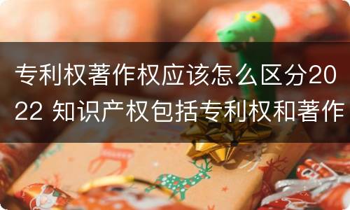专利权著作权应该怎么区分2022 知识产权包括专利权和著作权吗