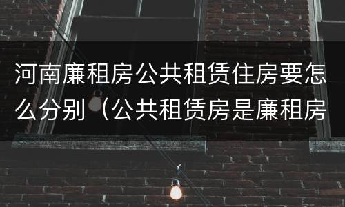 河南廉租房公共租赁住房要怎么分别（公共租赁房是廉租房吗）