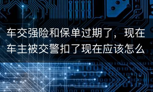车交强险和保单过期了，现在车主被交警扣了现在应该怎么办