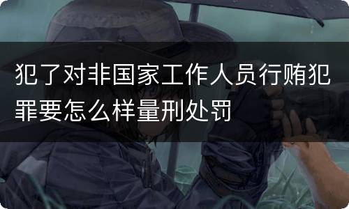 犯了对非国家工作人员行贿犯罪要怎么样量刑处罚