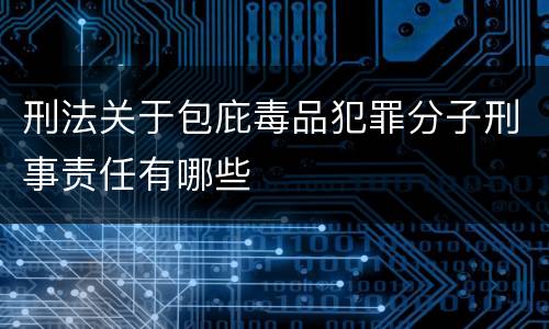 刑法关于包庇毒品犯罪分子刑事责任有哪些