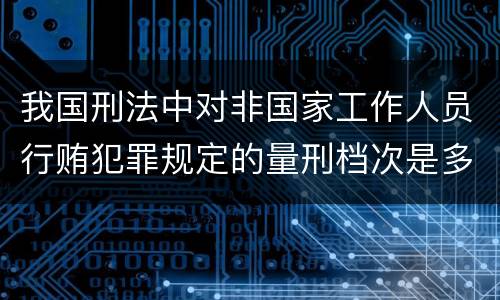 我国刑法中对非国家工作人员行贿犯罪规定的量刑档次是多少
