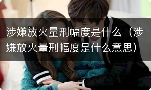 涉嫌放火量刑幅度是什么（涉嫌放火量刑幅度是什么意思）