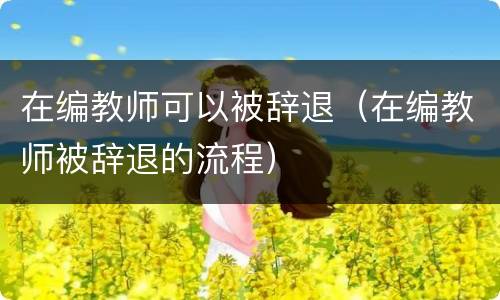 在编教师可以被辞退（在编教师被辞退的流程）