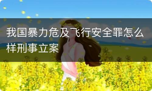 我国暴力危及飞行安全罪怎么样刑事立案
