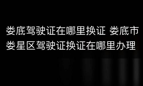 娄底驾驶证在哪里换证 娄底市娄星区驾驶证换证在哪里办理