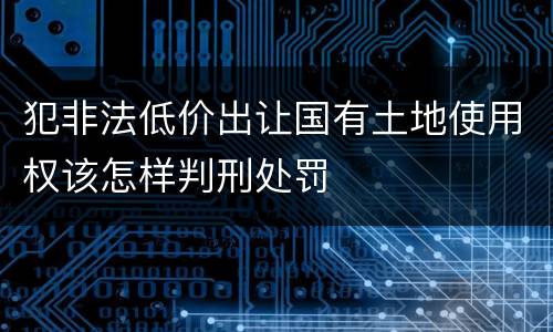 犯非法低价出让国有土地使用权该怎样判刑处罚