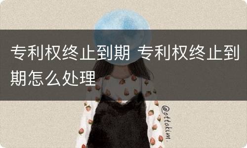 专利权终止到期 专利权终止到期怎么处理
