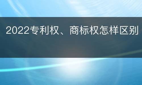 2022专利权、商标权怎样区别