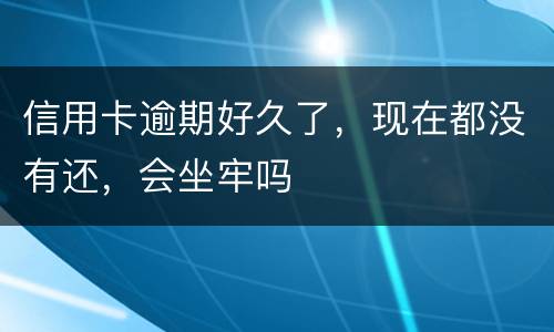 信用卡逾期好久了，现在都没有还，会坐牢吗