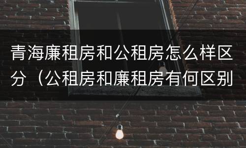 青海廉租房和公租房怎么样区分（公租房和廉租房有何区别）