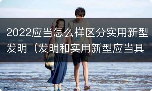 2022应当怎么样区分实用新型发明（发明和实用新型应当具备）