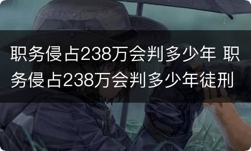 职务侵占238万会判多少年 职务侵占238万会判多少年徒刑