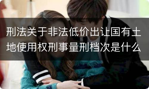 刑法关于非法低价出让国有土地使用权刑事量刑档次是什么