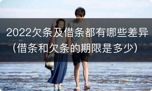 2022欠条及借条都有哪些差异（借条和欠条的期限是多少）