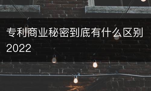 专利商业秘密到底有什么区别2022