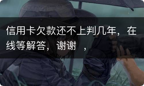 信用卡欠款还不上判几年，在线等解答，谢谢  ，