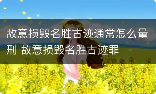 故意损毁名胜古迹通常怎么量刑 故意损毁名胜古迹罪